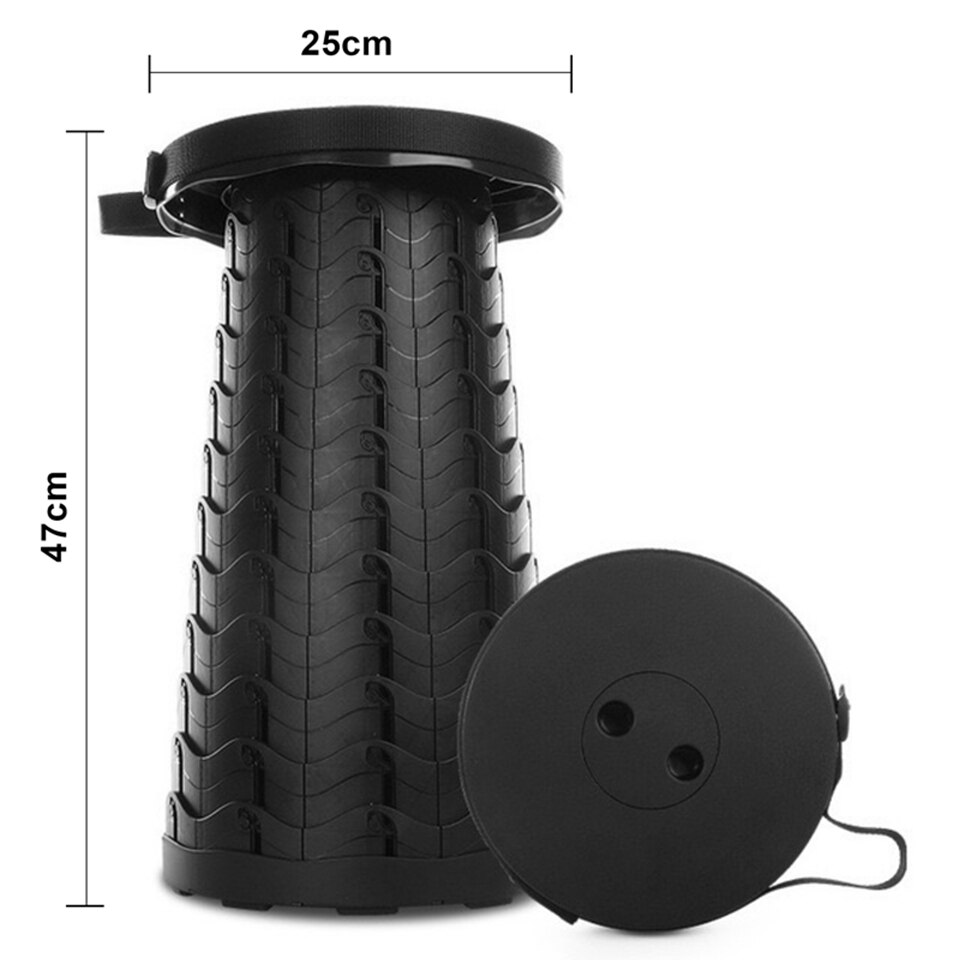 HKG Outdoor Portable Telescopic Stool Folding Chair for Camping Beach Fishing and Home Office HKG Outdoor Portable Telescopic Stool Folding Chair for Camping Beach Fishing and Home Office